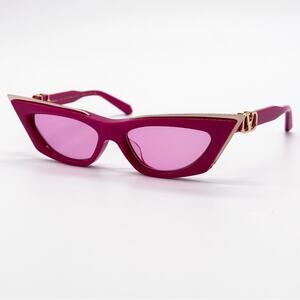 New! Valentino V GOLDCUT I VLS 113C, Pink Cat-Eye Sunglasses, Authentic